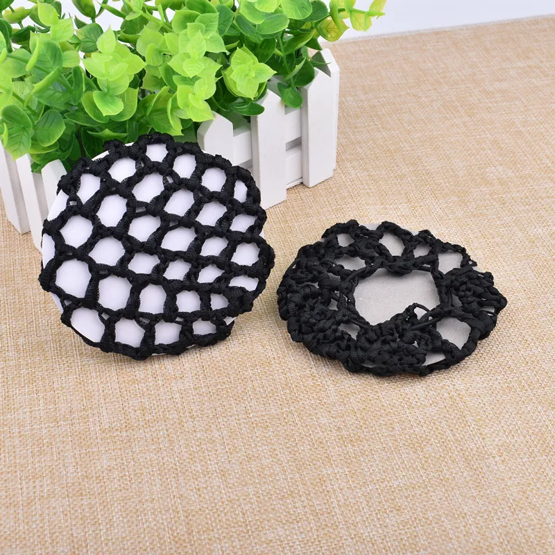 1pcs Beautiful Bun Cover Snood Women Hair Net Ballet Dance Skating Crochet Fanchon Rhinestone Styling Headwear Accessories