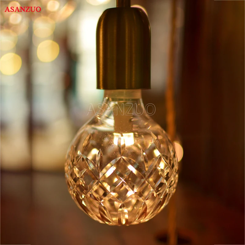 Glass Bottle LED Pendant Light Creative Brass Pedant Lamps for Restaurant Dining Room Bedroom Wall Light Living Room Hang lamp