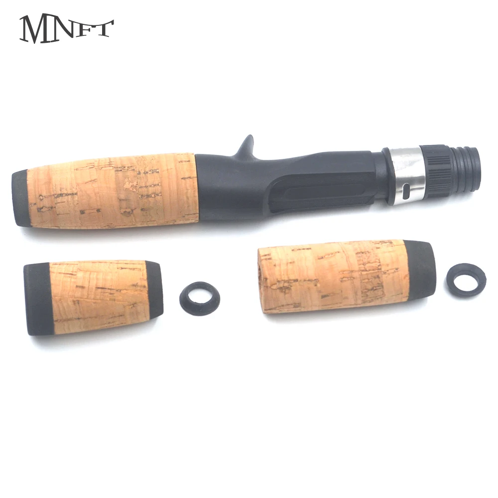 MNFT 2Set With Reel Seat Rear Grip Baitcast Fishing Rod Building And Repair DIY Split Grip Handle Kit Fishing Tackle