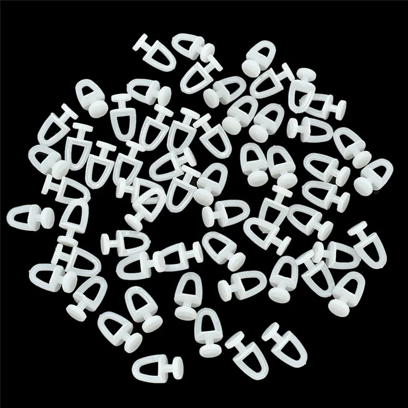 60pcs Curtain Pulley Plastic Rail Curtain Modern Home Improvement Windows Curtains Hardware Accessories Supplies