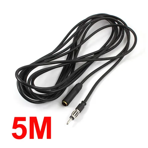 UXCELL Cable de extensión adaptador de antena de Radio macho a hembra negro para coche 5M/16FT