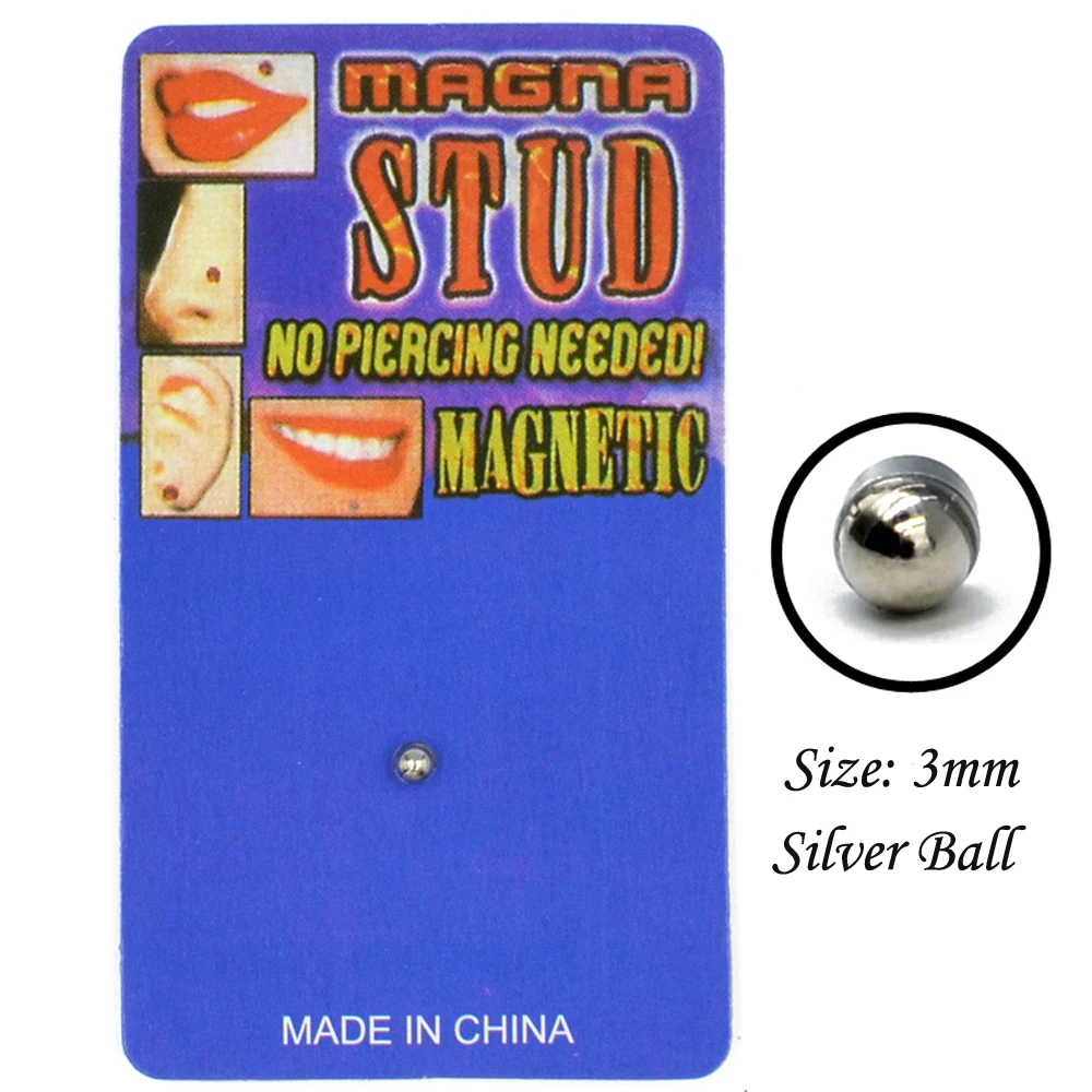 Non Piercing Strong Magnetic Lip Labret Studs Magnetic Earrings Ear Studs Nose Lip Ring Stainless Steel Body Piercing Jewelry view 2