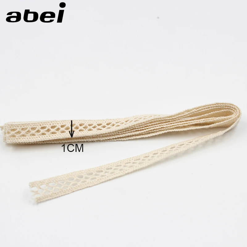 10 metri 1 cm Cotone Beige Lace Trim DIY Casa Mestiere di Cucito Patchwork Fatti A Mano Abbigliamento Abbigliamento Abbigliamento Accessori