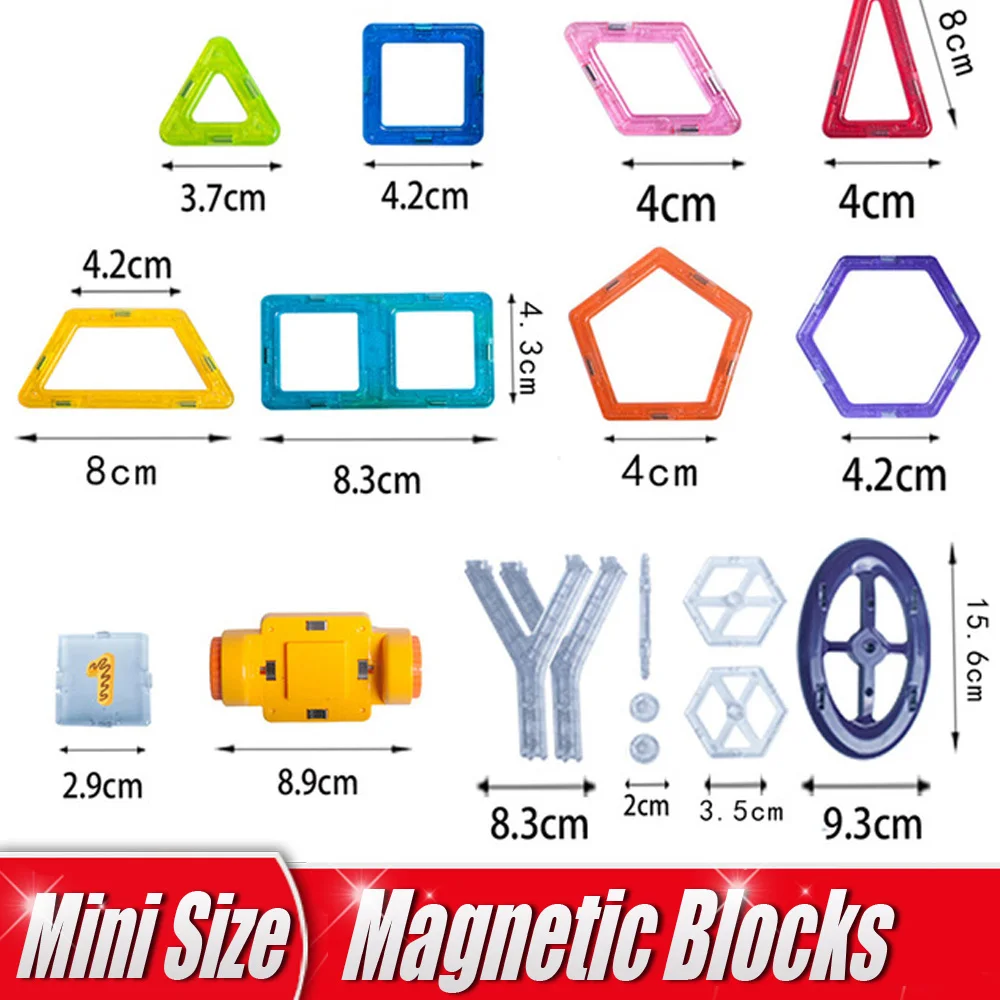 Mini Size Magnetic Blocks DIY Building Block Construction Magnet Bricks Educational Kids Toys Children Gifts