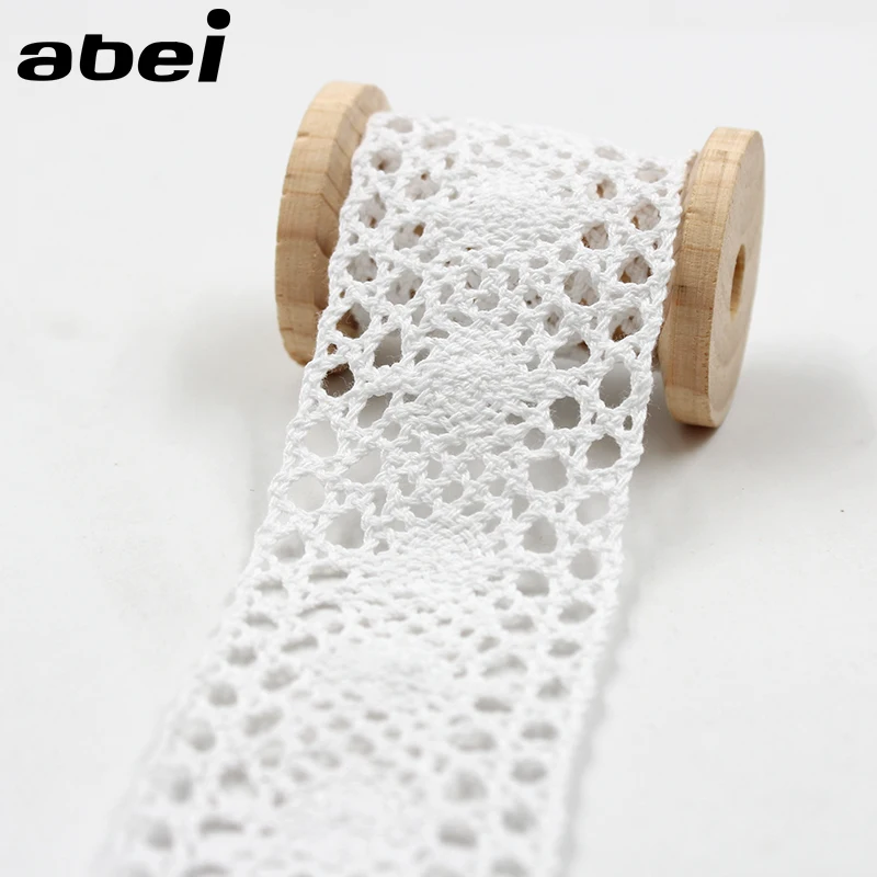 5yards/lot 4cm Cotton White Lace Ribbon DIY Sewing Trimming Handmade Patchwork COTTON Material