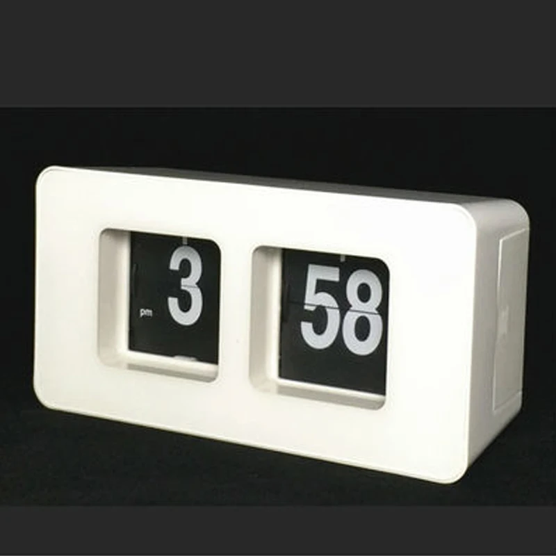 Auto Flip Clock, Classic Retro Vintage Clock, Digital Wall Hang/Desktop Clock File Down Page Clock for Home Bedroom Study