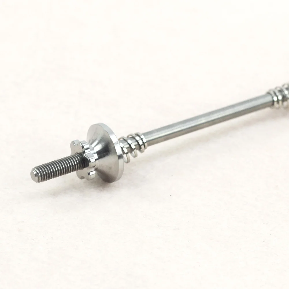 SILVEROCK QR Titanium Front Skewers, Quick Release for Brompton, BMX bike, Hex, M4, 74mm, slow release, Quick Release