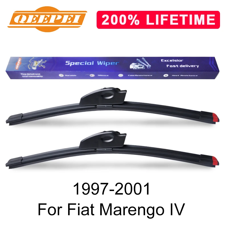 QEEPEI Replace Wiper Blade For Fiat Marengo IV 1997 1998 1999 2000 2001 Windshield Windscreen Natural Rubber Replacement Wiper