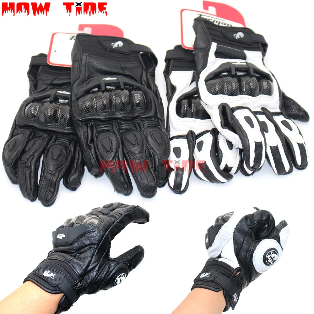 Furygan Summer Men's Breathable AFS6 Motorcycle Gloves Racing Leather Guantes Carbon Knukle Protection Gants Moto Black White