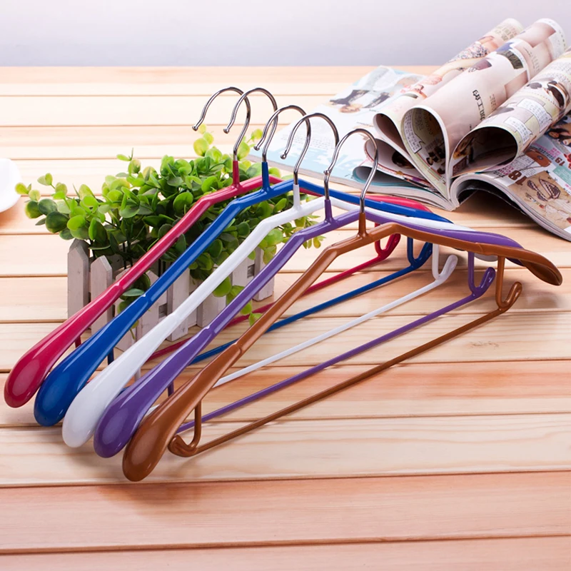 10pcs/lot 43cm Top grade skid coat hanger/Wide shoulder and no scar/Dry and wet clothes hanger/