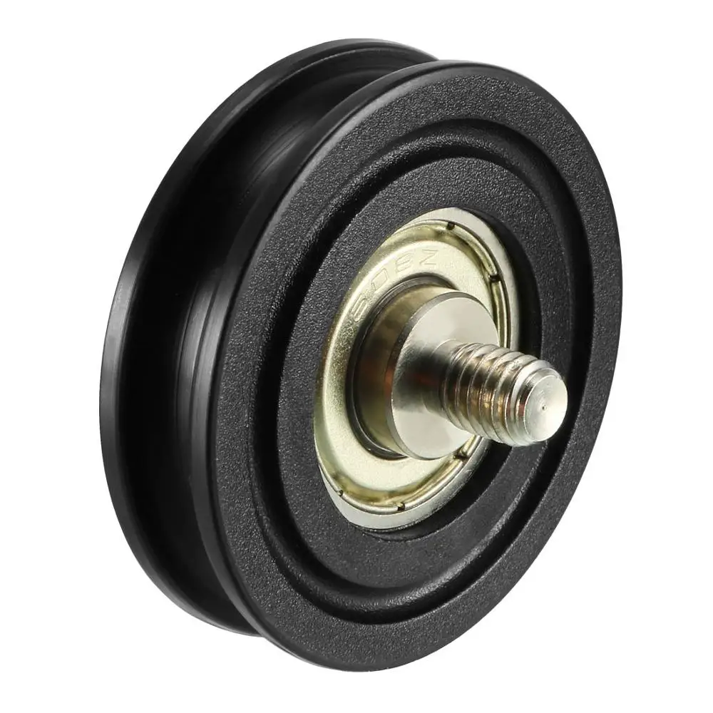 Uxcell 1pcs Metal V Groove Threaded Rod Bearing Pulley Wheel 1.5/3/2.5/3.7/4.5mm Deep 6x22x8/6x27x9/6x30x13/8x40x10/8x50x12mm