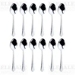 High Quality 12pcs Stainless Steel Teaspoon Surface Polished Coffee Tea Spoon Dozen Kitchen Spoons 13.3CM For Tea Coffee Cup