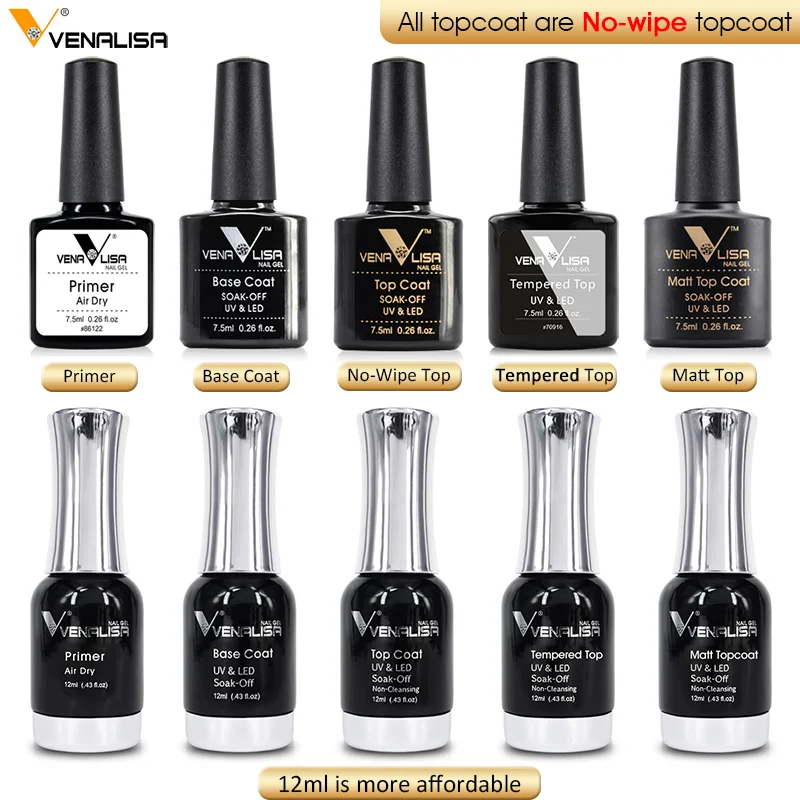 Neue Maniküre Venalisa 30 ml 1 Unze Nowipe Topcoat Soak Off LED UV Nagel Gel Nagellack Basislack Nagellack Gel verstärken Füllgel – Detail 16
