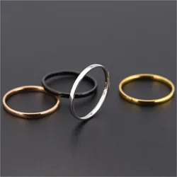 R06 Titanium Women Men Width 2MM Slim Rings 316L Stainless Steel IP Plating No Fade Good Quality Cheap Jewelry