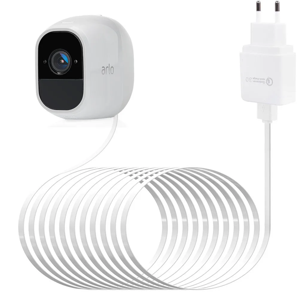 Chống Thấm Nước 6.6ft/2M Cáp Sạc Kèm Adapter Cho Arlo Pro 2/Pro/Đi/Ánh Sáng Ảnh Nhanh sạc Arlo Sạc Máy Ảnh, trắng