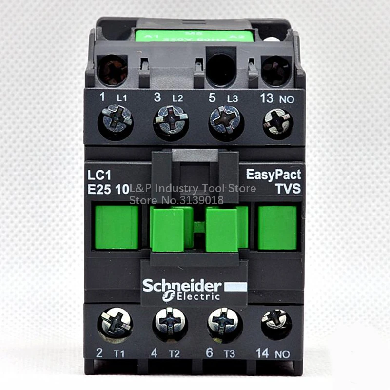 New Original Schneider Circuit AC220V 50HZ 1NO 25A LC1-E EasyPact TVS Series D3N LC1E2510M5N Contactor Updated To LC1N2510M5N