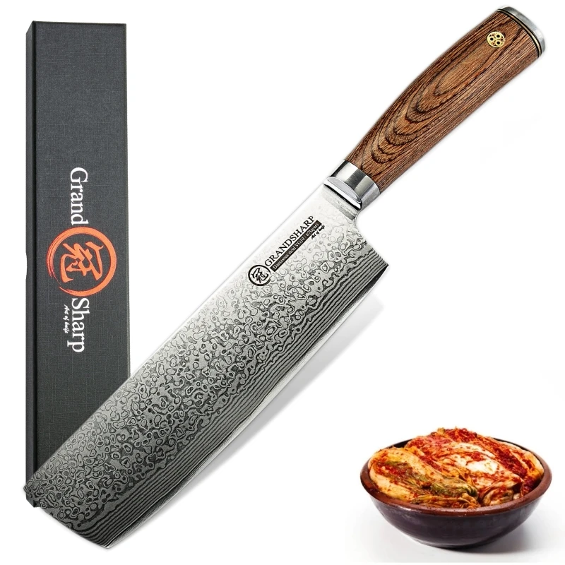 Damascus Kitchen Knives Japanese Nakiri Knife vg10 Japan Damascus Steel Vegetables Tool Stainless Steel Chef Cooking Tools Sharp