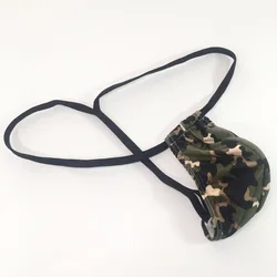 G2834 Mens Sexy Mini String Pouch Thong Printed Camo Camouflage