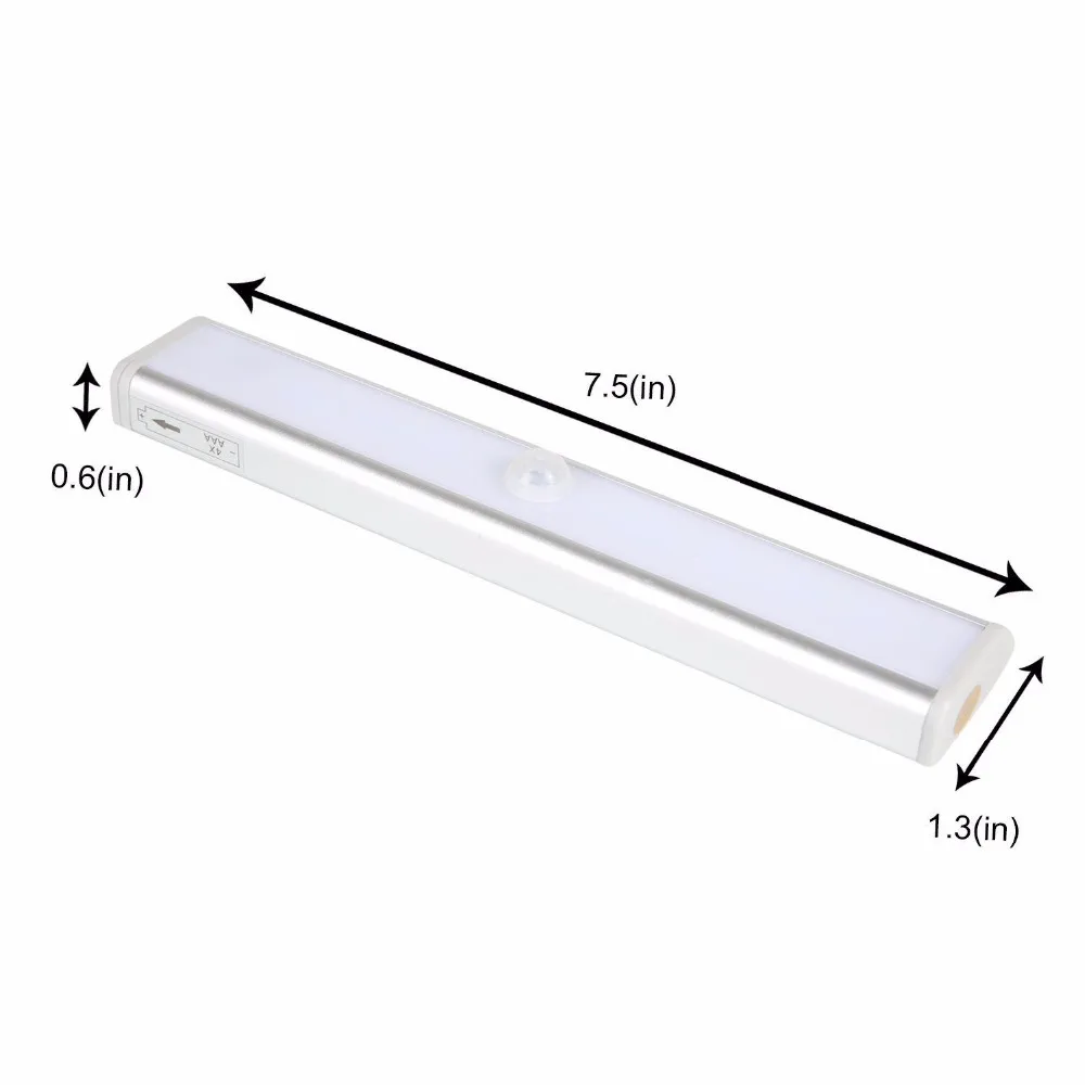 Striscia Luminosa Con Sensore Di Movimento  10 LED, Confezione Da 3 Luce Wireless Per Armadio~p191852829