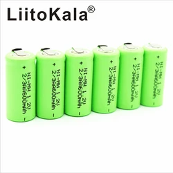 LiitoKala 2/3 AA Rechargeable Battery 600mAh Ni-Cd nicd 1.2V Battery Batteries Blue - the more , the cheaper-