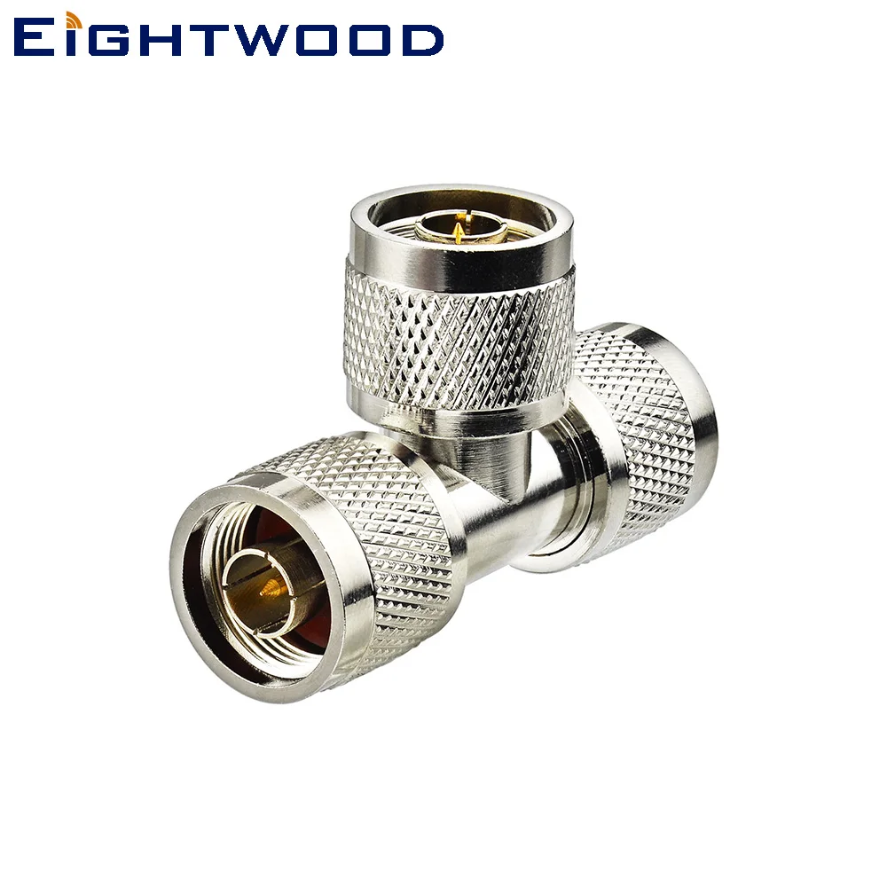 

Eightwood N Series T-Shape Splitter RF Coaxial Adapter N Plug Male to N Plug Male 2 ways Connector