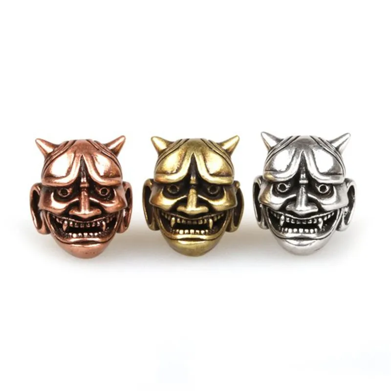 Evil Goblin Head Beads Lanyard Charm Suitable for 550 Paracord Bracelet Charms Hand Chain Necklace