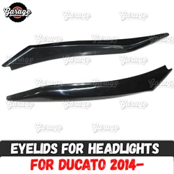 Eyelids for headlights case for Fiat Ducato 2014-2018 ABS plastic pads cilia eyebrows covers trim accessories car styling tuning