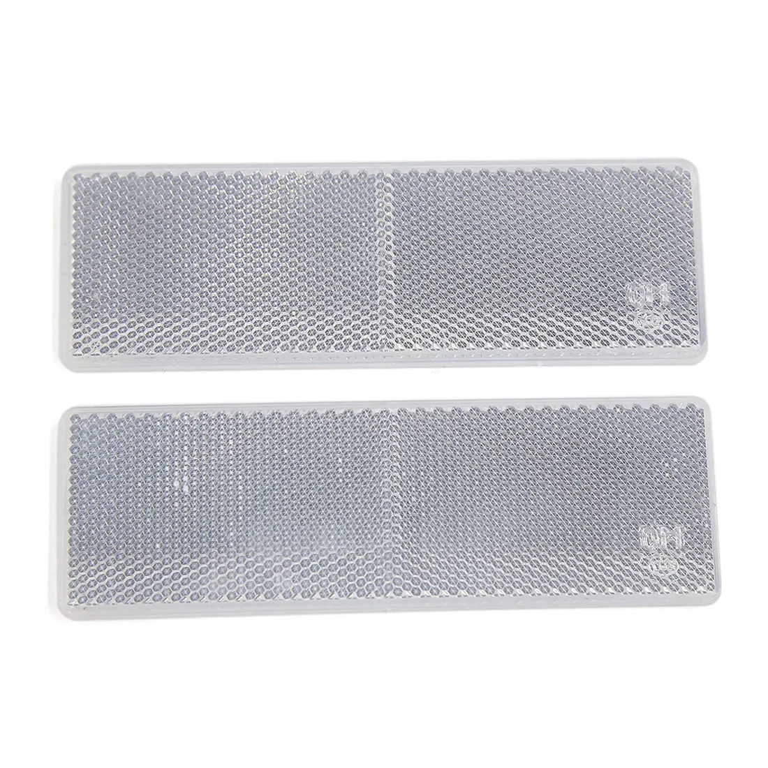 UXCELL 2Pcs White Plastic Reflective Plate Adhesive Reflector 145Mm X 50Mm For Car