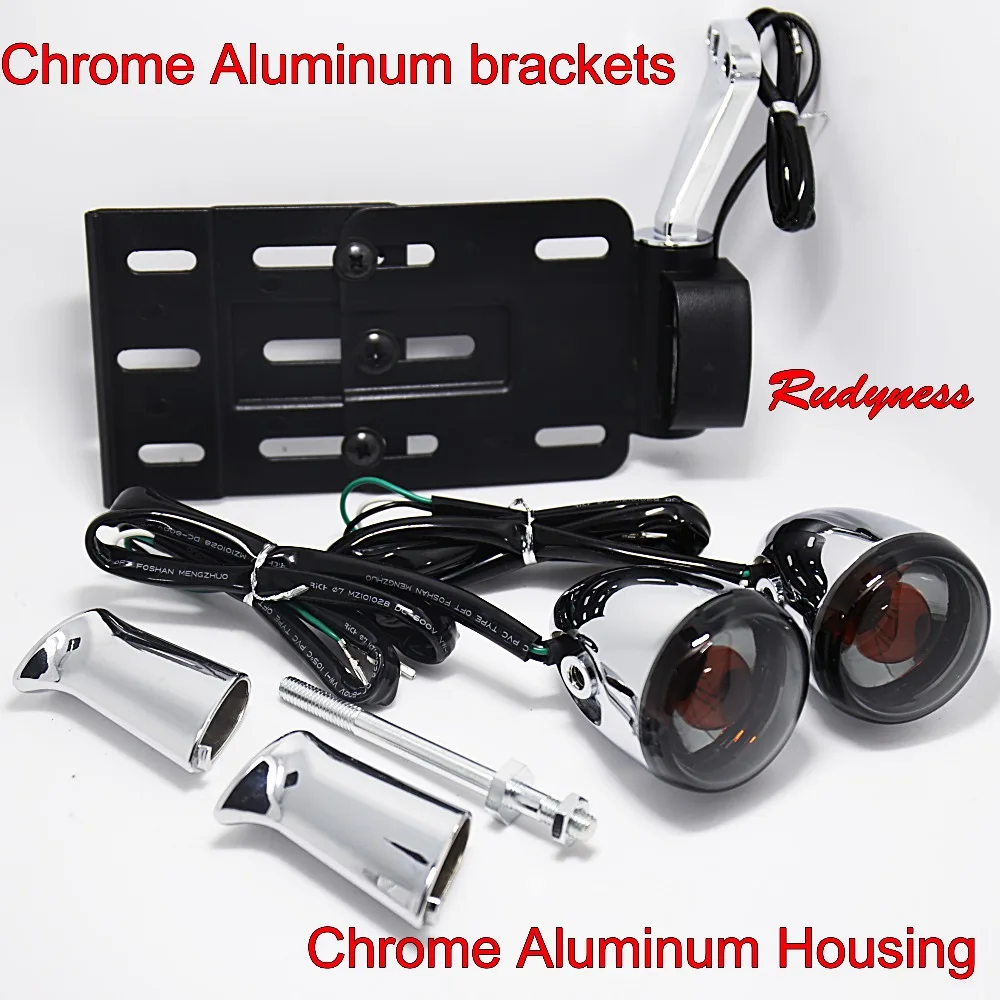 

Rear Light Side Mount License Plate&Chrome Turn Signals&Long Brackets For Harley 04 05 06 07 08 09-16 Sporster 883 1200