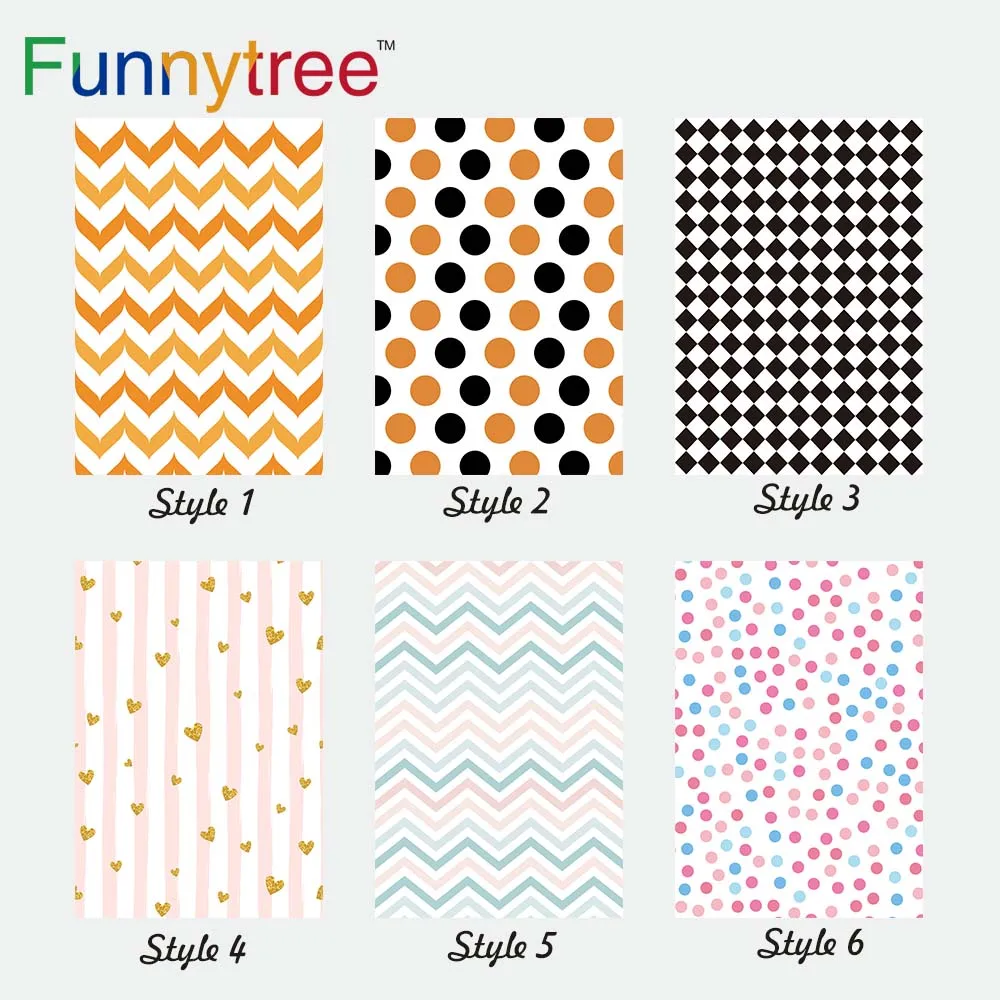 Funnytree small size backgrounds for photo studio stripes dots chervon lattice pattern sweet backdrop for children photoboo