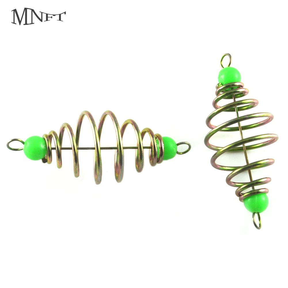 MNFT 2PCS/LOT Length 4.5 & 6 cm Carp Fishing Spring Feeder Bait Feeders Dispenser Fishi Baits Accessories