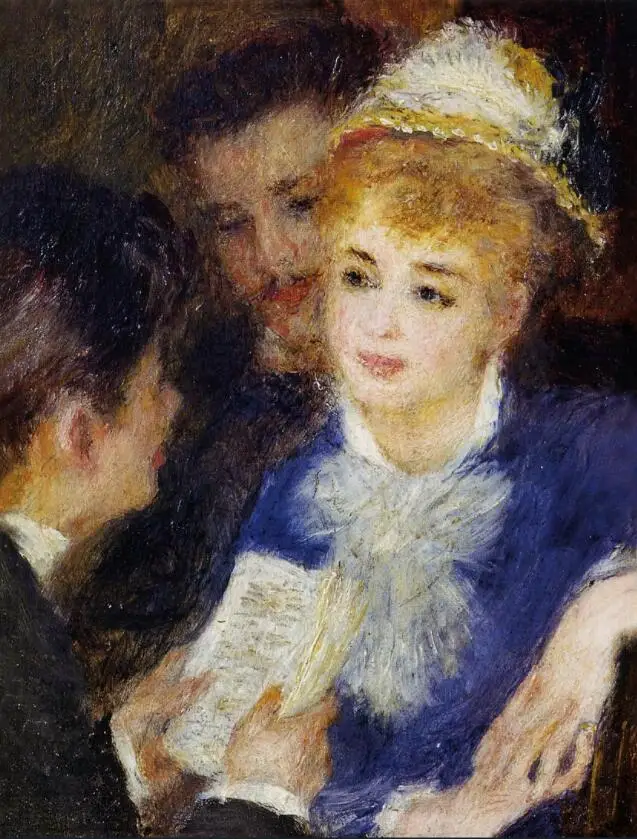 High quality Oil painting Canvas Reproductions Reading the Part By Pierre Auguste Renoir hand painted