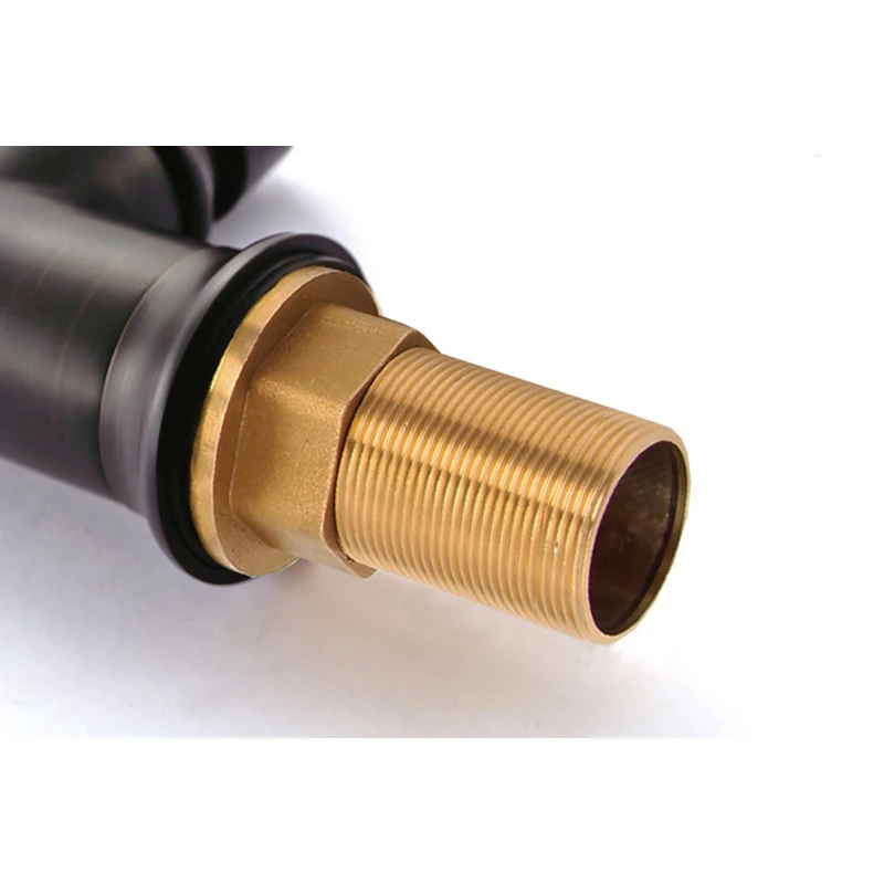 Imagem -04 - Luxusb Pia Torneira de Pia Arco Alto Latão Sólido Bronze Esfregado a Óleo Preto Estilo Hotel 2012k0