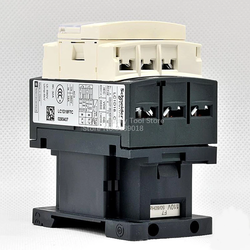 Original Schneider Electric Contact Devices Smart Home LC1D18F7C Contactor 110V Relay LC1-D18F7C 18A Load 7.5KW-380V 1NO 1NC