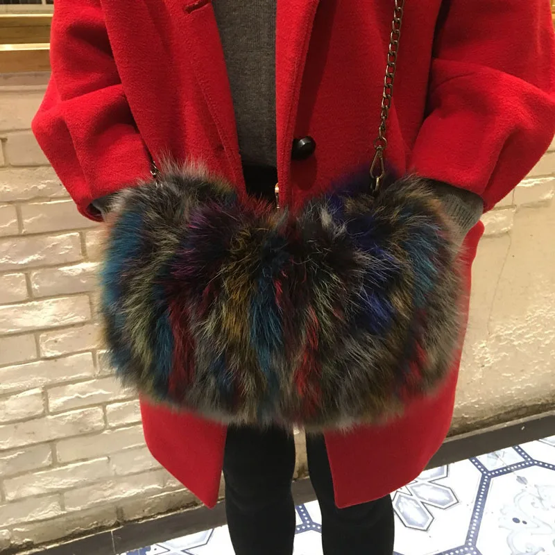 Real Fox Fur Women hand Warmer For 2018 Winter New Arrival Ladies Genuine Fur Hand Warmers Can used As Hand Bag