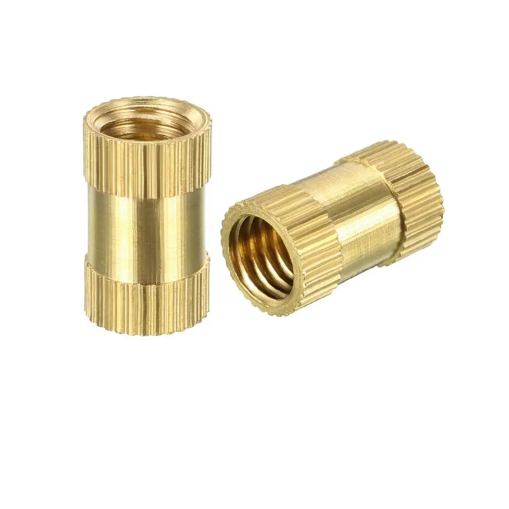 10PCS Knurled Threaded Insert Nuts 1/4