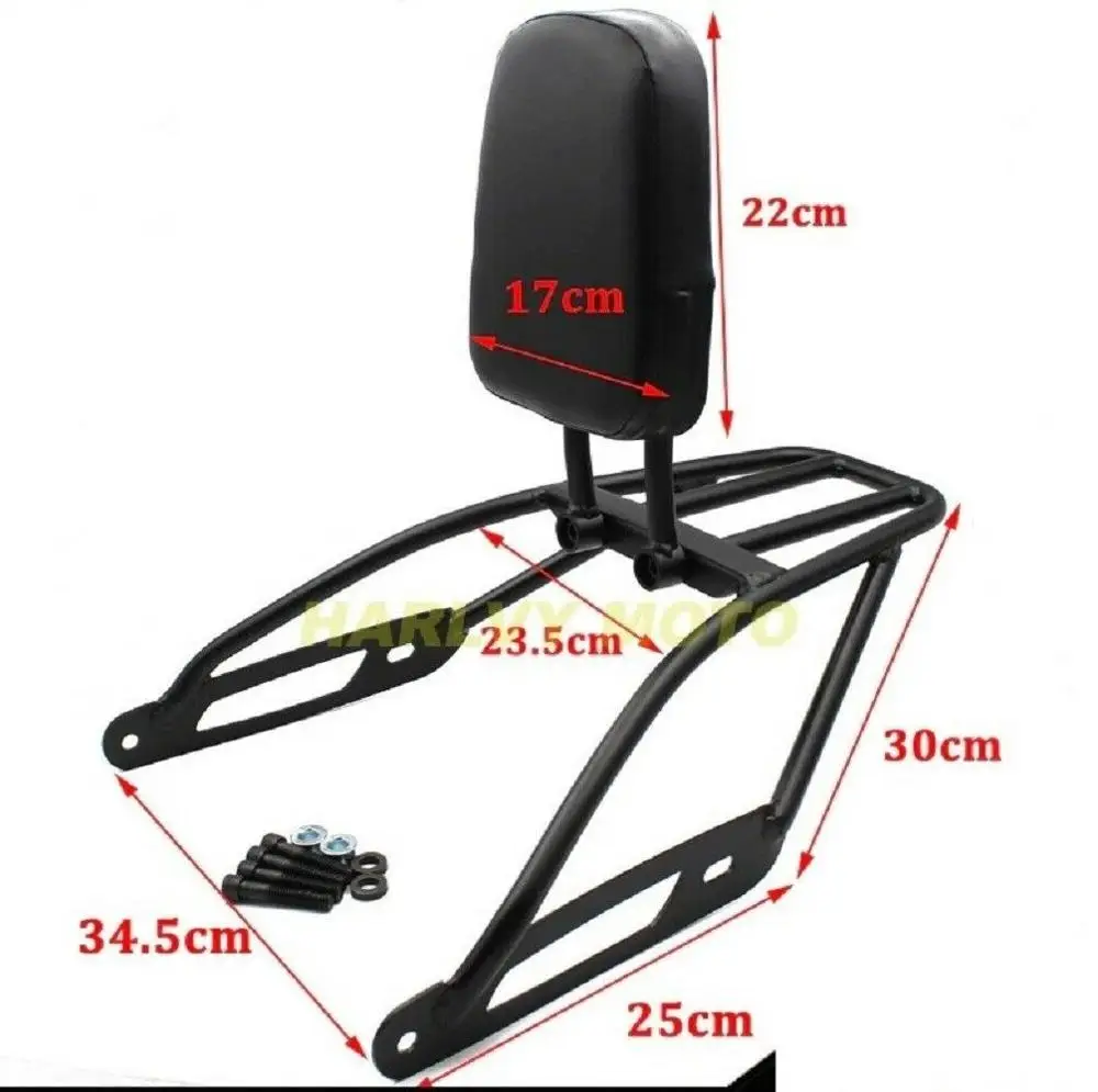 Backrest Sissy Bar Luggage Rack Cushion Pad for Harley Davidson Street 500 XG500 750 XG750 Rod 2014+