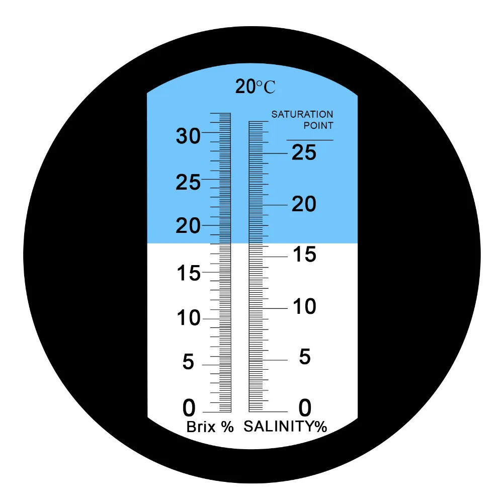 2in1 Brix Salinity Meter Refractometer Dual Scale With ATC Wine Beer Fermentation Fruit Juice Milk Clinical Laboratories