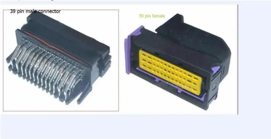 

FREE SHIPPING high quality 39 pin ECU male and female waterproof wire harness connector