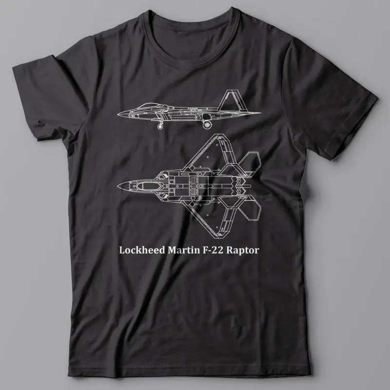 2019 Summer T Shirt Men New High Quality F-22 Raptor Us Airforce Aircraft Plane Fighter Jet F 22, F22 Movie T Shirt