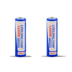 2pcs/lot Large capacity 3.7V 14500 lithium battery 1200mAh AA rechargeable battery