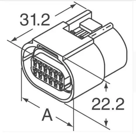 18 Pin/Way JAE ECU Standard Pinheader Male Female Plug Housing Automotive Connector MX23A18SF1 MX23A18NF1