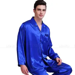 Mens Zijde Satijn Pyjama Set Pyjama Set Nachtkleding Loungewear S ~ 4XL