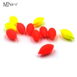 MNFT 100 Stuks Plastic Ovale Drop Float Vliegvissen Strike Indicator Mini Opvallende Drijvende Bonen Vissen Accessoires Geen Stopper