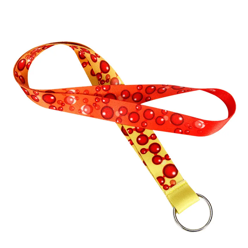 Promotion Full Color personalised Custom Logo Text Print neck straps Gift Lanyard Office Electronics