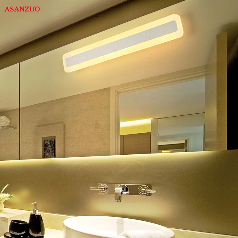 Acrylic LED Wall lamps bathroom toilet LED mirror light 40/52/80cm AC85-265V aisle corridor decor Wall sconce lighting