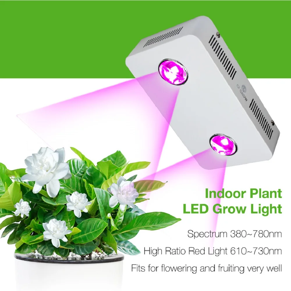 CF Grow 300W COB LED Grow Light Full Spectrum Indoor Hydroponic Greenhouse Plant Growth Lighting Replace UFO Growing Lamp