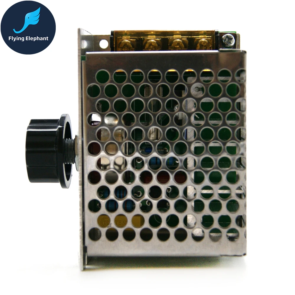 4000W SCR Electronic Voltage Regulator 220V For Dimming & Speed Control & Tempering + Insurance Case