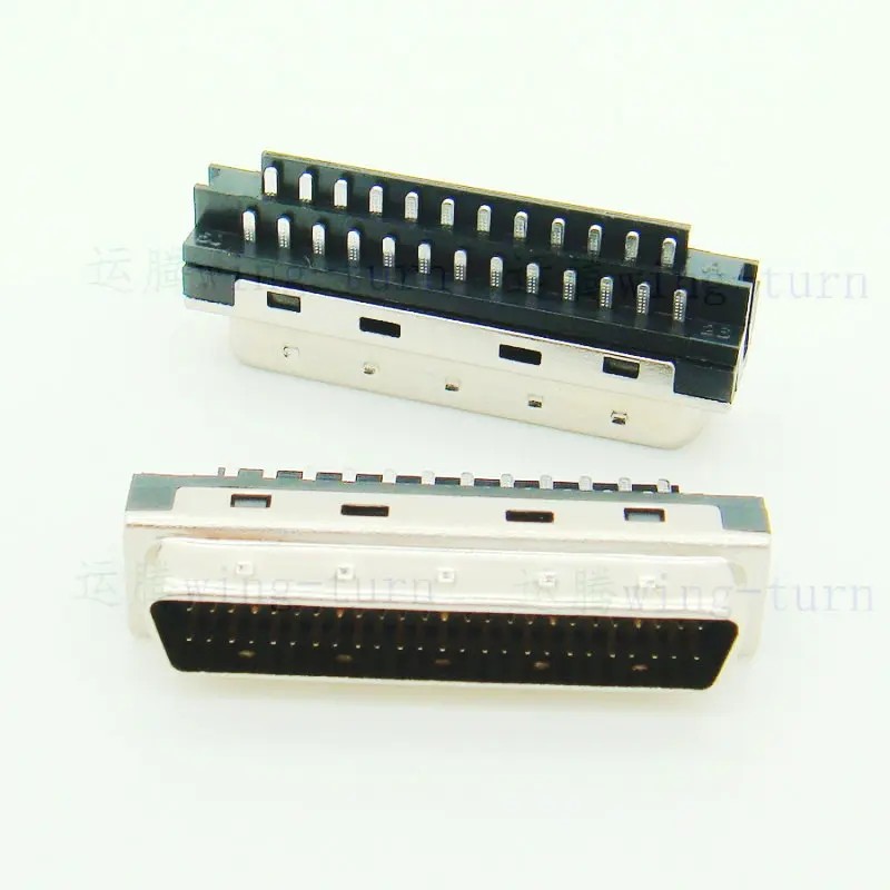 MD50M-AS SCSI Connector Iron Shell Type HPDB50 Pin HPDB 50Pin Cored Wire Male Plug