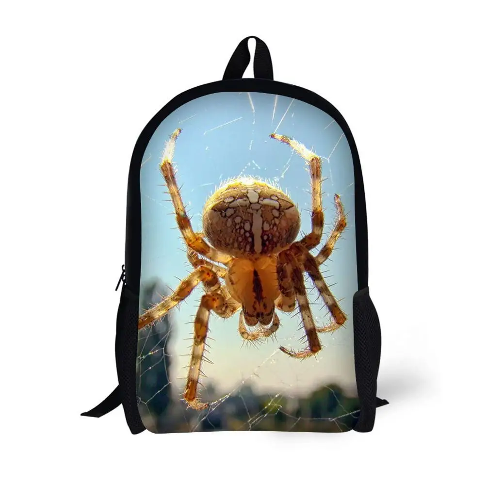 Animal Spider Generic Backpack Bag Children School Bags for Age 6-15 Teenage Boys Girls Mochila Bag Pack 17 Inch Bookbag